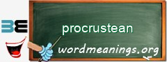 WordMeaning blackboard for procrustean